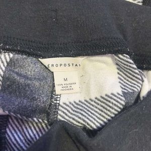 Black and white plaid pajama pants